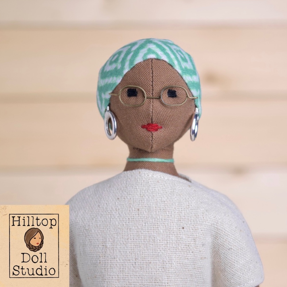 CUSTOM Fabric Doll "Moni" Handcrafted Textile Cloth Heirloom Primitive Doll